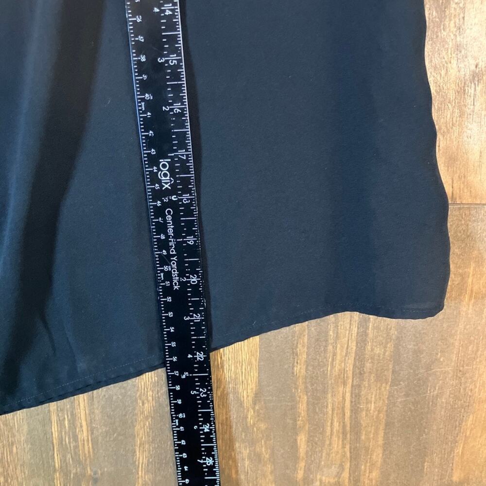Express Black Off-Shoulder Blouse with White Trim - Picture 7 of 10